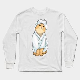 Cat Bath Bathrobe Long Sleeve T-Shirt